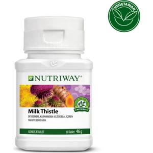 Nutriway Milk Thistle Devedikeni, Karahindiba ve Zerdeçal Içeren Takviye Edici Gıda(karaçiğer yağlanmasını önlemede)
