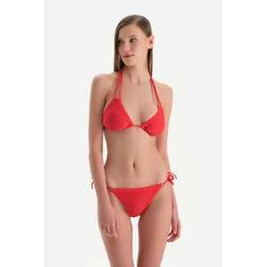 Kırmızı Üçgen Bikini Üst