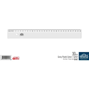 Geniş Plastik Cetvel (Şeffaf) 30 Cm No:0147