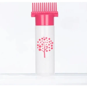 GMN-102 Saç Boyama Şişesi Saç Bakım Suyu Uygulama Şişesi Yıkanabilir Esnek Taraklı Şişe