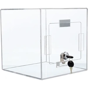 Dilek, Şikayet Kutusu, Bahşiş Kutusu, Kumbara Tip Box 20x20x20 Metal Kilitli