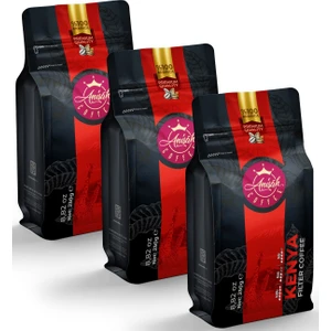 Anisah Coffee Kenya %100 Arabica Premium Filtre Kahve 3X250G | Orta Kavrulmuş (Medium Roast)