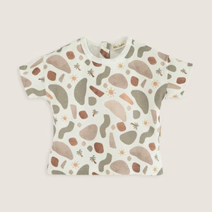 Joyful Baskılı Tshirt Ekru