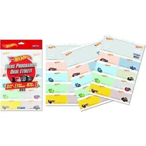 Hot Wheels Ders Programlı Okul Etiketi 16X24 3 Yp.