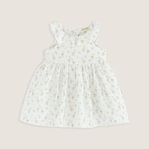 Goose Baskılı Elbise Ekru