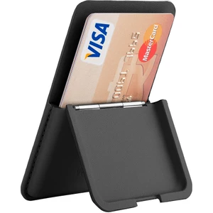 MW-001 Pop-Up Sade Tasarımlı 3 Hazneli Pu Magnetik Standlı Kartlık Siyah