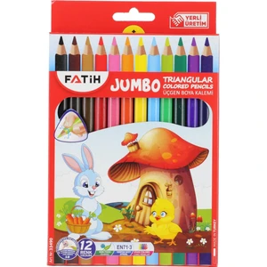 Kuru Boya Triangular Üçgen Jumbo 1/1 12 Renk (3,5 Mm)