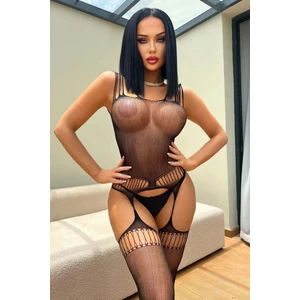 Merry See Özel Bölgesi Açık Fantezi Transparan Vücut Çorabı