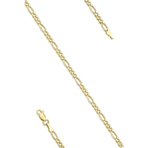 Fiyonk Kuyumculuk 14 Ayar Altın Figaro Bileklik İnce 3,20  mm