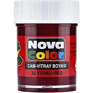 Nova Color Cam Boyası Su Bazlı Kırmızı Şişe Nc-150