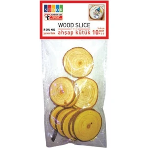 Ahşap Kütük 3-4 Cm Yuvarlak 10 Lu        --BS132