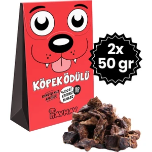 Doğal Köpek Ödülü 2 Adet Katkısız Köpek Ödül Maması Seti 2x50 G %100 Kurutulmuş Dana Et