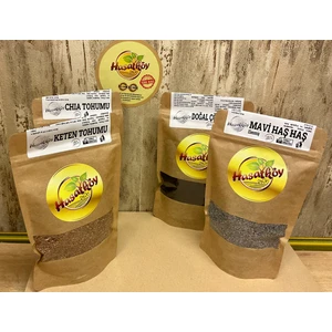 HasatKöy 4’lü Paket Chia, Mavi Haşhaş, Çörek Otu, Keten Tohumu (4x250 Gr)