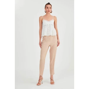 Iki Düğme Yüksek Bel Pantolon