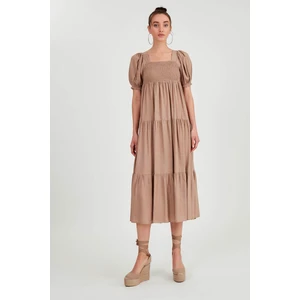 Gipeli Balon Kol Uzun Elbise