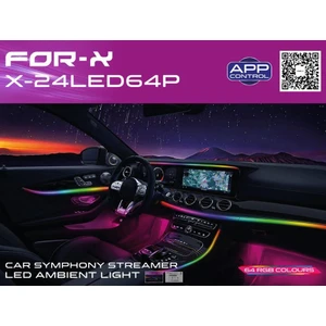 Ambians LED App Kontrol Rgb 64RENK Sese Duyarlı For-X X-24LED64P