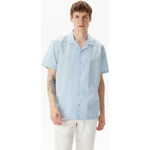 Nautıca Erkek Mavi Classıc Fıt Kısa Kollu Çizgili Gömlek W45407T.43B