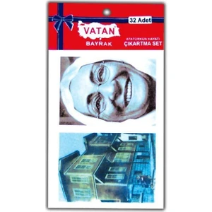 Sticker Atatürkün Hayatı Set 8,50X10,50 32 Li