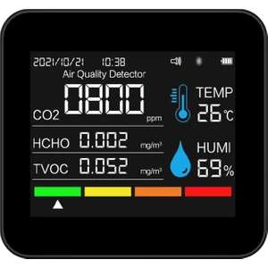 9'u 1 Arada Bt Hava Kalitesi Monitörü Co2 Metre Karbon (Yurt Dışından)