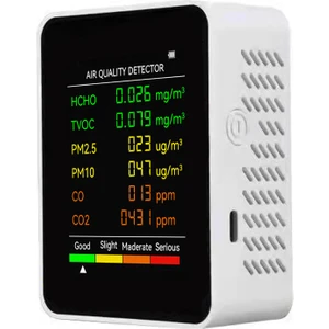 6 1 Pm2.5 PM10 Hcho Tvoc Co Co2 Çok Fonksiyonlu Hava (Yurt Dışından)
