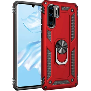 Huawei P30 Pro Uyumlu Kılıf Standlı Manyetik Yüzüklü Military Magnetic Ring Polycarbonate And Tpu Case