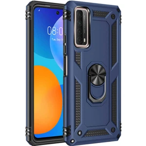 Huawei P Smart 2021 Uyumlu Kılıf Standlı Manyetik Yüzüklü Military Magnetic Ring Polycarbonate And Tpu Case
