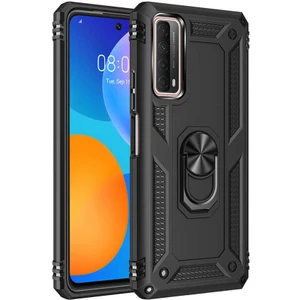 Huawei P Smart 2021 Uyumlu Kılıf Standlı Manyetik Yüzüklü Military Magnetic Ring Polycarbonate And Tpu Case