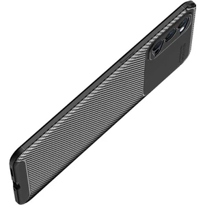 Oppo Reno 4 Uyumlu Kılıf Karbon Armor Serisi, Ultra Dayanıklı ve Esnek Slim Fit Karbon Görünümlü Silikon