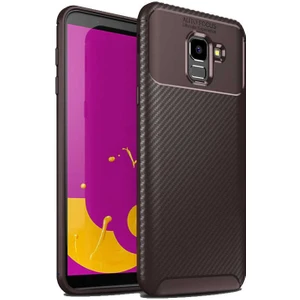 Samsung Galaxy J6 Uyumlu Kılıf Karbon Armor Serisi, Ultra Dayanıklı ve Esnek Slim Fit Karbon Görünümlü Silikon