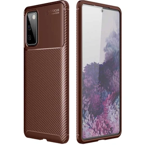 Samsung Galaxy S20 Fe Uyumlu Kılıf Karbon Armor Serisi, Ultra Dayanıklı ve Esnek Slim Fit Karbon Görünümlü Silikon