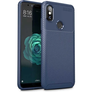 Xiaomi Mi 8 Uyumlu Kılıf Karbon Armor Serisi, Ultra Dayanıklı ve Esnek Slim Fit Karbon Görünümlü Silikon