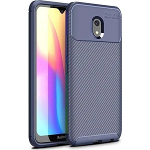 Xiaomi Redmi 8 Uyumlu Kılıf Karbon Armor Serisi, Ultra Dayanıklı ve Esnek Slim Fit Karbon Görünümlü Silikon