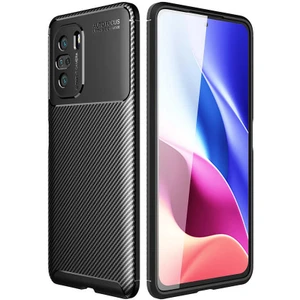 Xiaomi Poco F3 Uyumlu Kılıf Karbon Armor Serisi, Ultra Dayanıklı ve Esnek Slim Fit Karbon Görünümlü Silikon