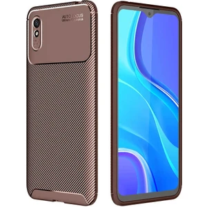 Xiaomi Redmi 9A Uyumlu Kılıf Karbon Armor Serisi, Ultra Dayanıklı ve Esnek Slim Fit Karbon Görünümlü Silikon