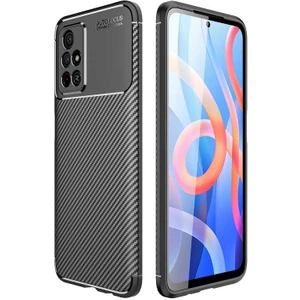 Xiaomi Poco M4 Pro 5g Uyumlu Kılıf Karbon Armor Serisi, Ultra Dayanıklı ve Esnek Slim Fit Karbon Görünümlü Silikon