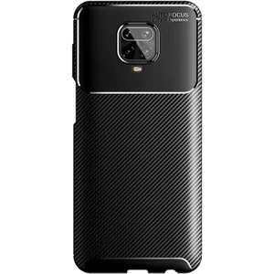 Xiaomi Redmi Note 9s Uyumlu Kılıf Karbon Armor Serisi, Ultra Dayanıklı ve Esnek Slim Fit Karbon Görünümlü Silikon