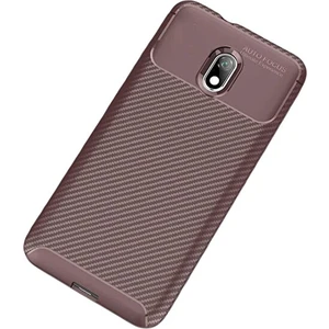 Xiaomi Redmi 8A Uyumlu Kılıf Karbon Armor Serisi, Ultra Dayanıklı ve Esnek Slim Fit Karbon Görünümlü Silikon