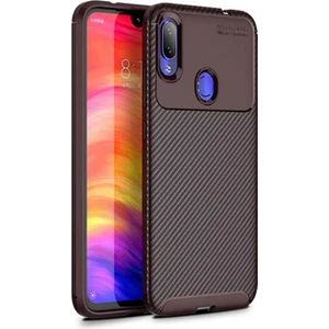 Xiaomi Redmi Note 7 Uyumlu Kılıf Karbon Armor Serisi, Ultra Dayanıklı ve Esnek Slim Fit Karbon Görünümlü Silikon