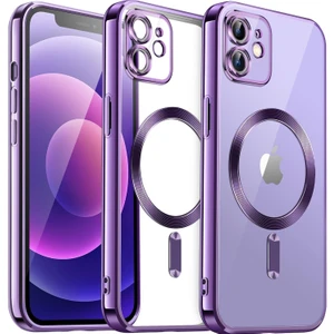 Apple iPhone 11 Kılıf Kamera Lens Korumalı Magsafe Şarj Kilifi Şeffaf Renkli Yumuşak Kapak