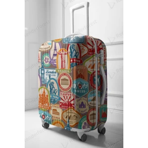 Valiz Kılıfı Bavul Kılıfı Likralı Esnek Kumaş ve Dayanıklı Valiz Kılıfı DSN-VK05 (Kabin)