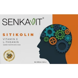 Sitikolin + L-Teanin + B6 ve Vitamin E Içeren 30 Kapsül