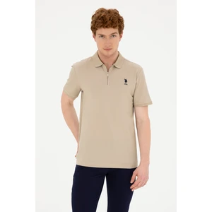 U.S. Polo Assn. Erkek Açık Haki Tişört 50288318-VR183
