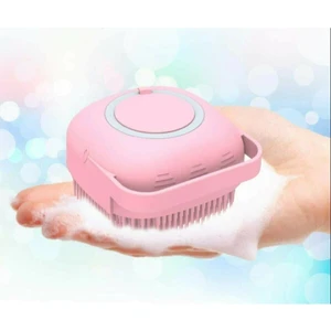 Duş Jeli Hazneli Silikon Fırça Şampuan Peeling Masaj Fırçası Banyo Duş Vücut Temizleme Kesesi