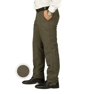 Erkek Armüllü Haki Keten Pantolon Kemer Astarlı Günlük Stil Desenli Model No: 2413565