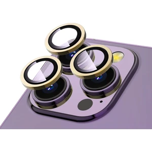 Case 4u Apple iPhone 14 Pro - 14 Pro Max Premium Safir Kamera Lens Koruyucu Cl-12 Gold