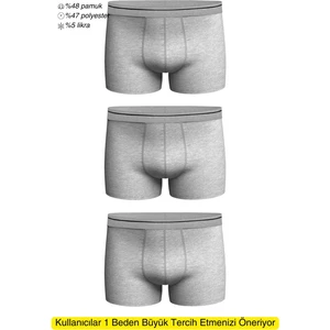 Erkek 3 Adet Likralı Slim Fit İnce Kumaş Günlük Kullanıma Uygun Özel Paketinde Ekonomik Boxer