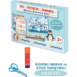 Mert Bebek Kes-Yapıştır-Tamamla Eğitici Aktivite Seti, Okul Öncesi Makaslı Etkinlik Seti