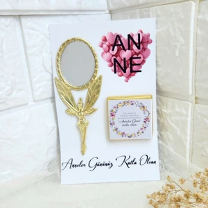 Hayaller Dükkanı 20 Adet Anneler Günü Hediyelik Metal Ayna ve Çikolata Personele Anneler Günü Si