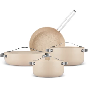 Biogranit Helix 7 Parça Tencere Seti Brown