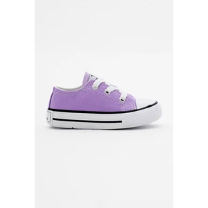 Tonny Black Çocuk Unisex Lila Rahat Kalıp Bağcıklı Sneaker